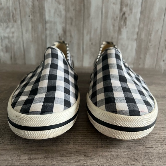 Keds Kate Spade Collab Black and White Gingham Slip-On Sneakers 7.5 - Picture 4 of 9